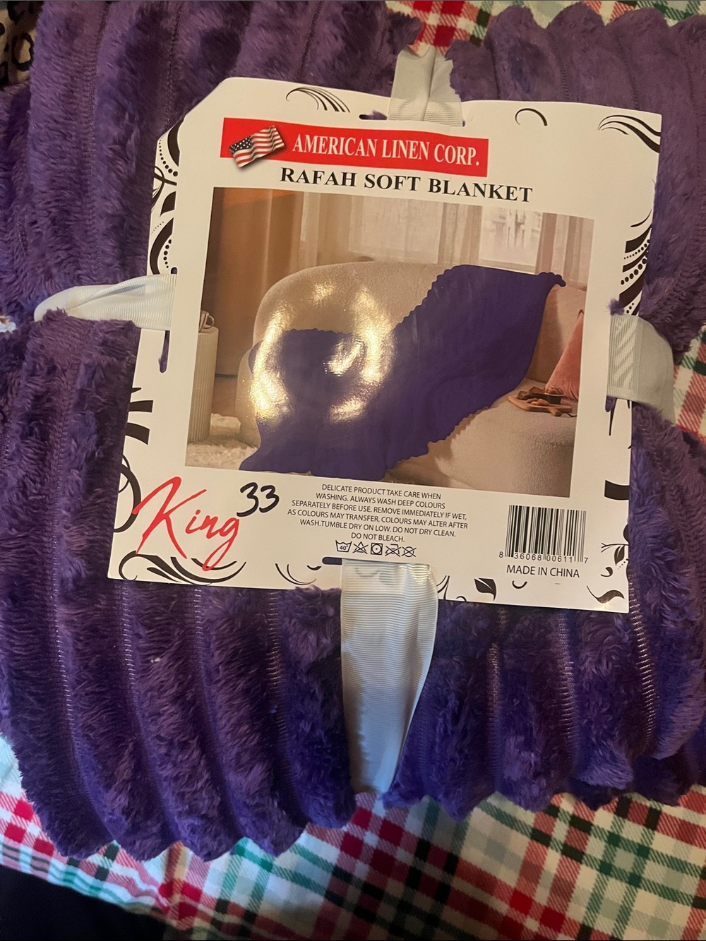 Rafah Soft Blanket - Purple King